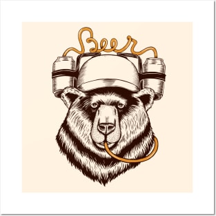 bear love beer Posters and Art